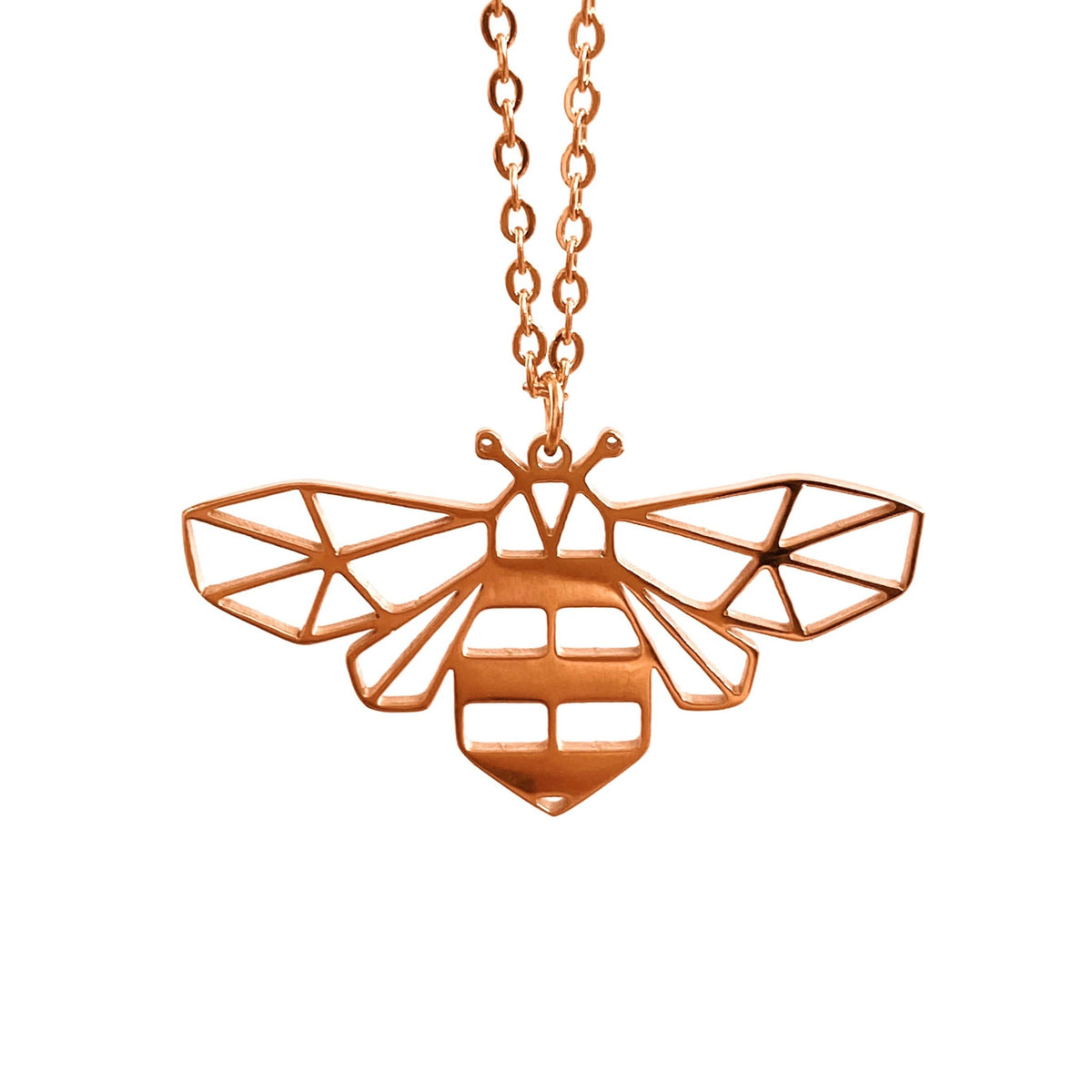 Wild Animal Origami Gold Bee Pendant Necklace & Pendants Party Honey Bee  Accessories Everyday Jewelry