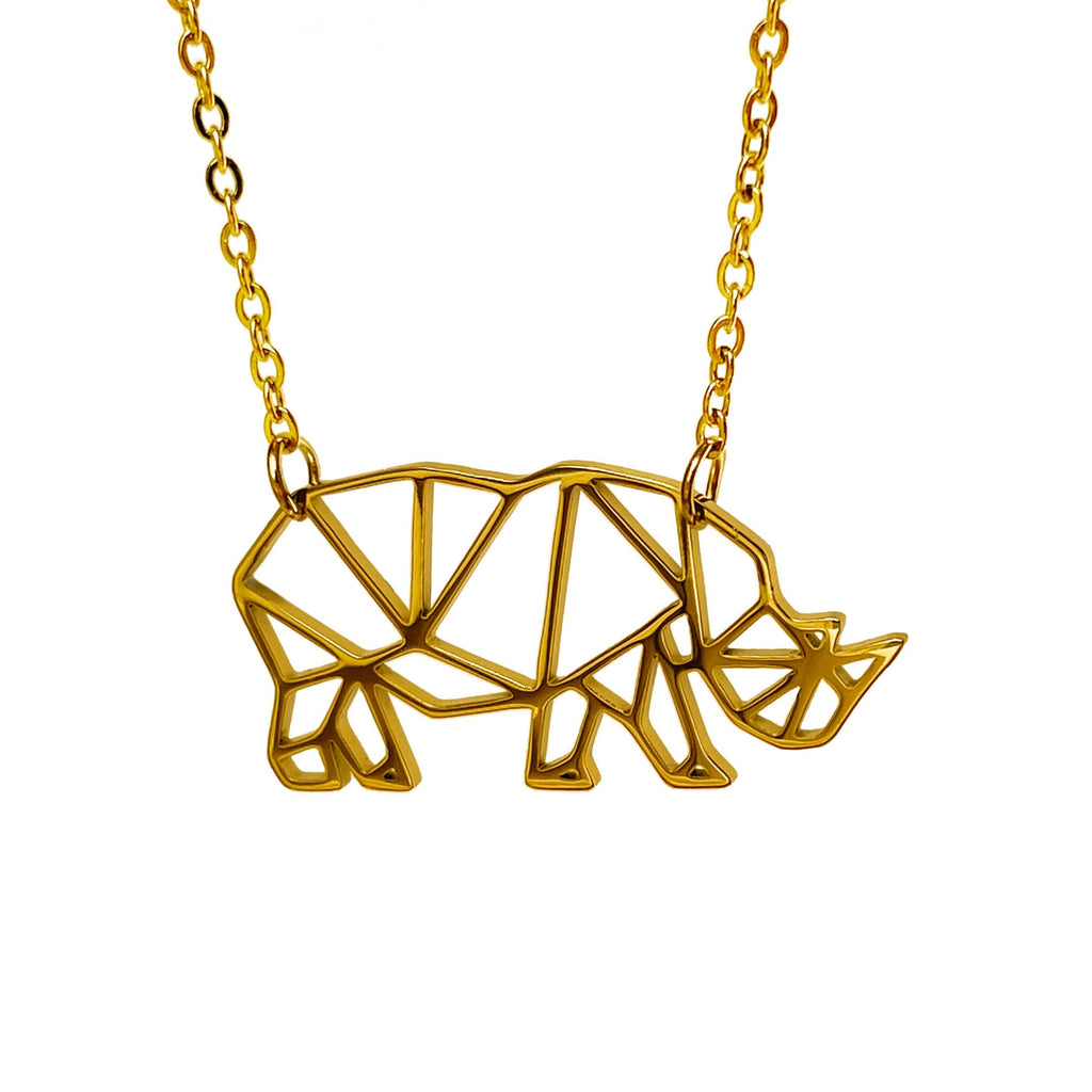 Rhinoceros Origami Necklace