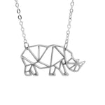 Rhinoceros Origami Necklace