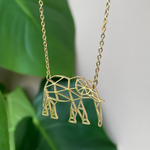 Elephant Origami Necklace