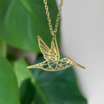 Hummingbird Origami Necklace