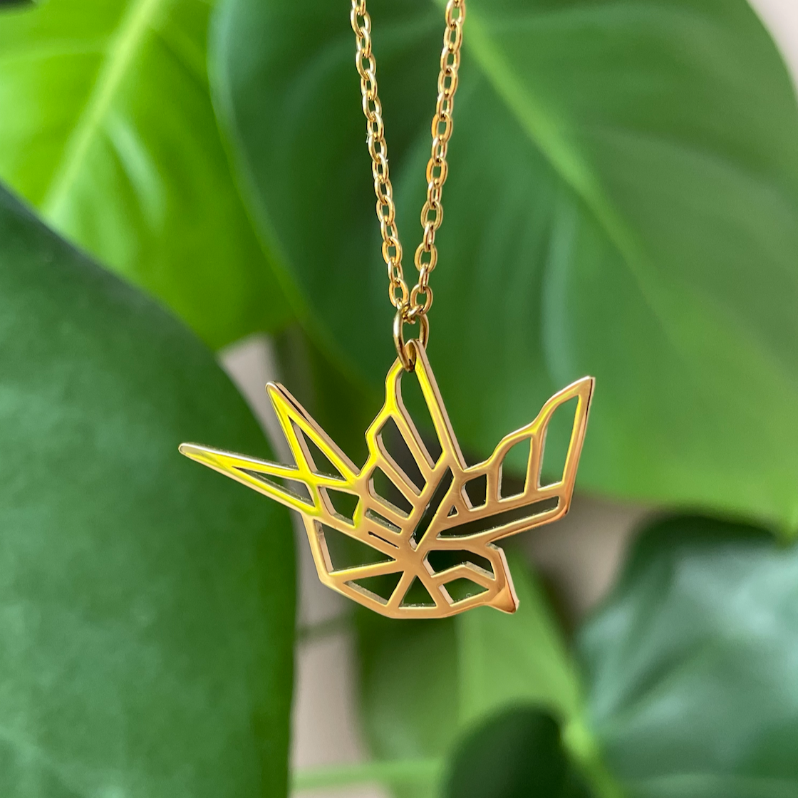 Swallow Origami Necklace