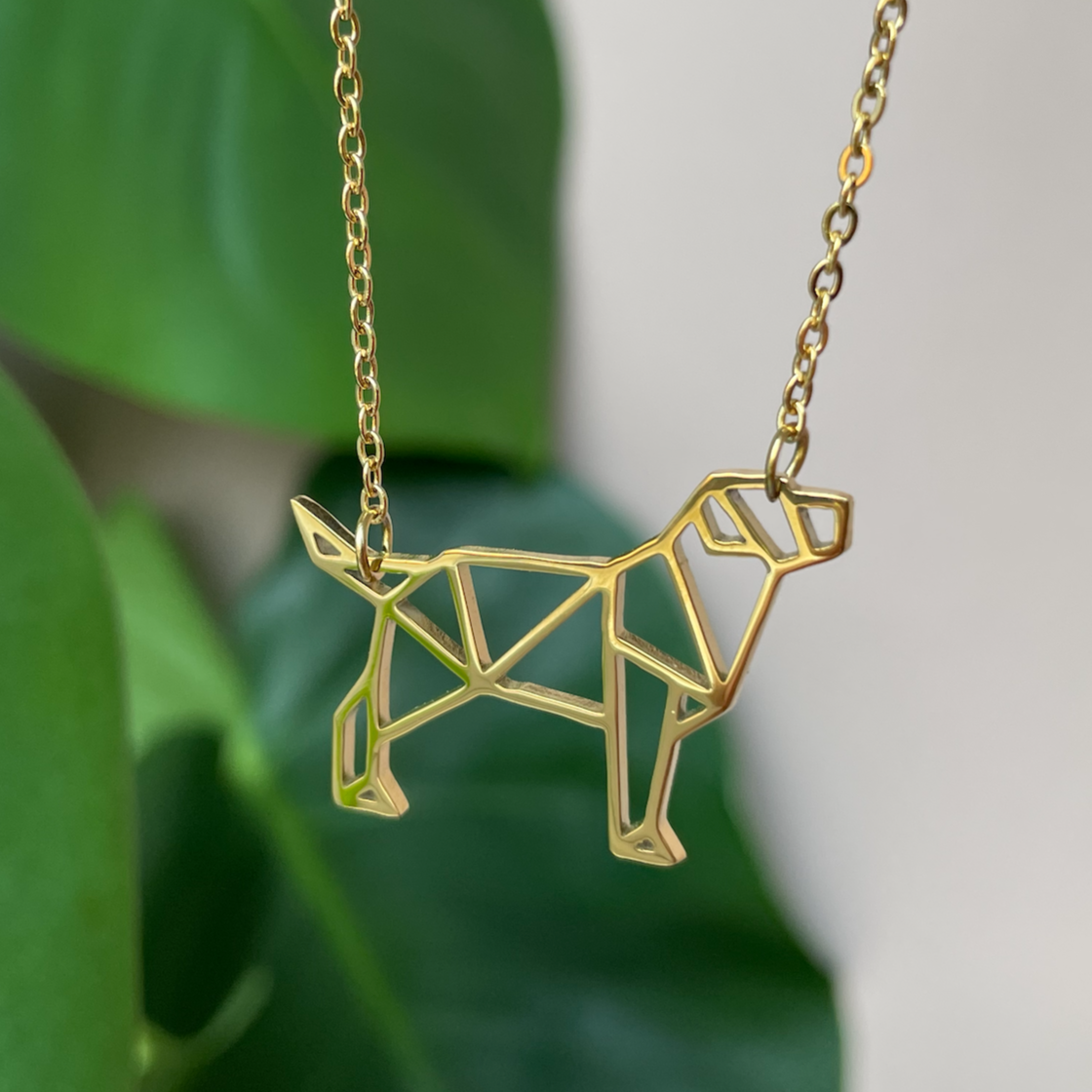 Puppy Origami Necklace