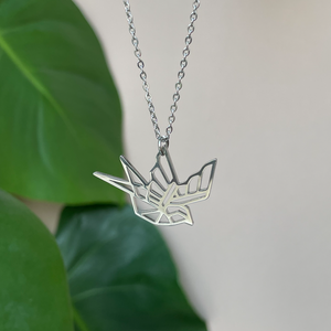 Swallow Origami Necklace