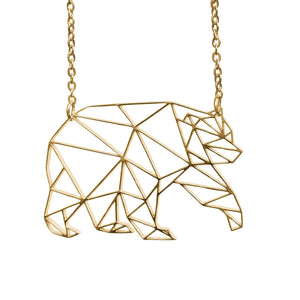 Bear Origami Necklace