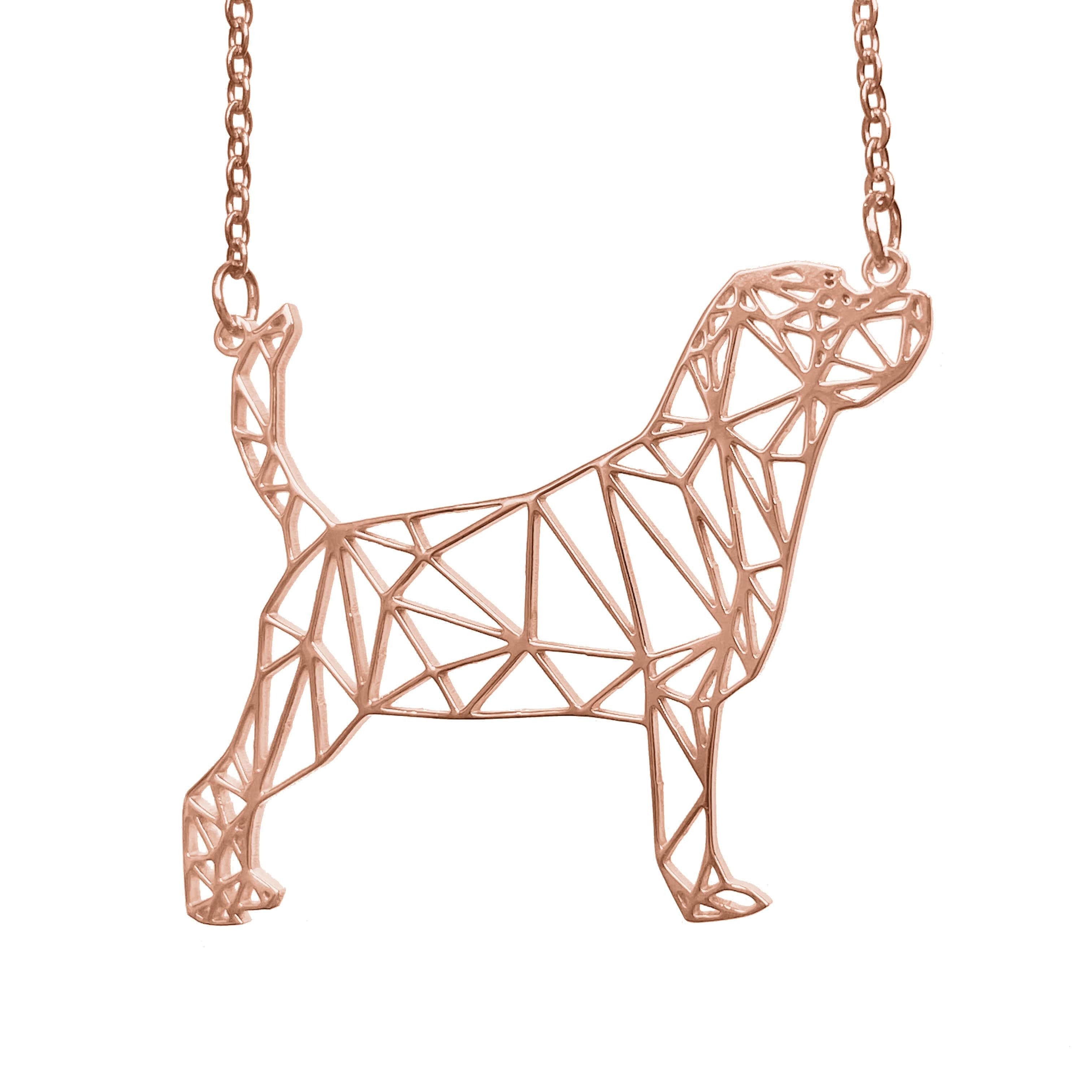 Origami dog necklace best sale