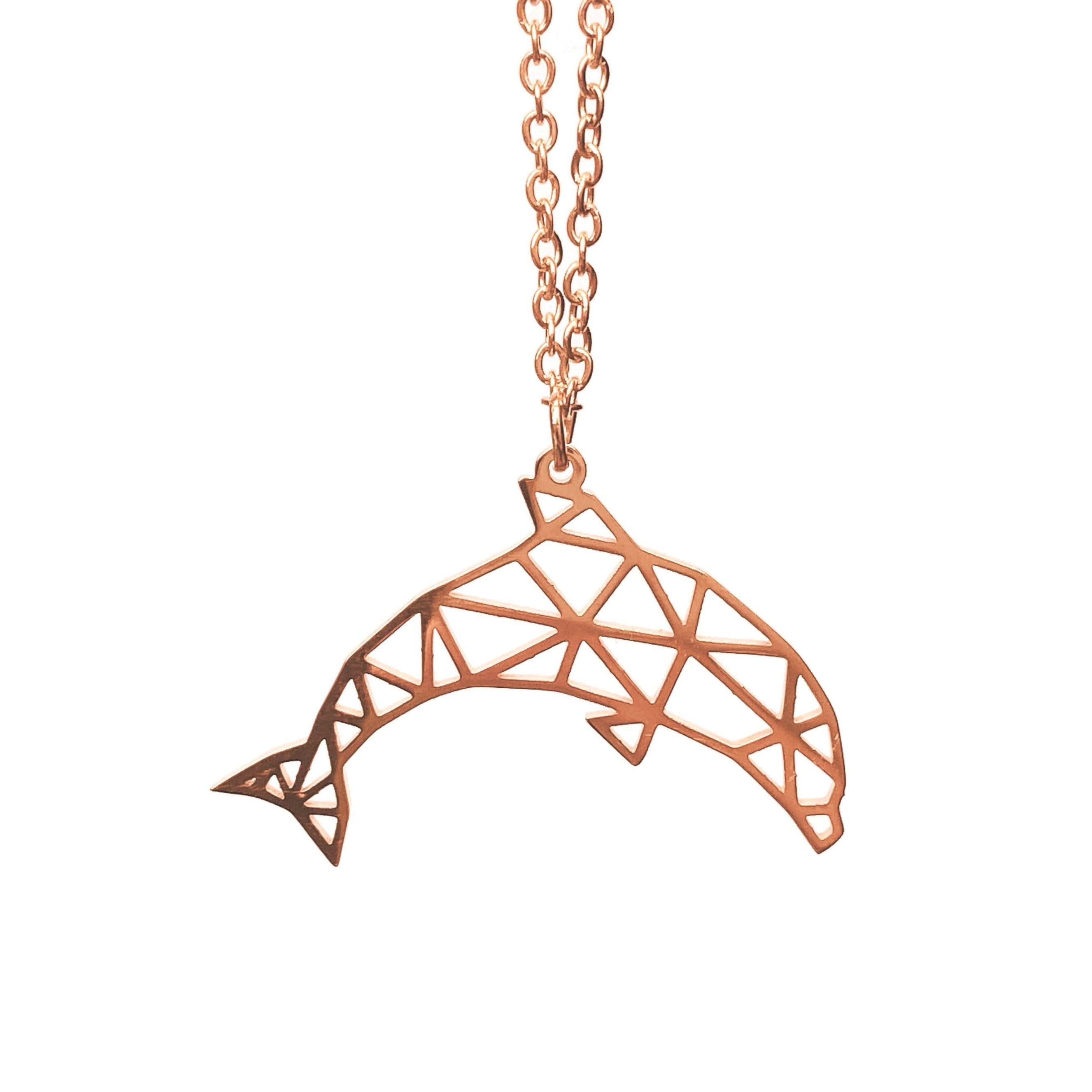 Dolphin Origami Necklace