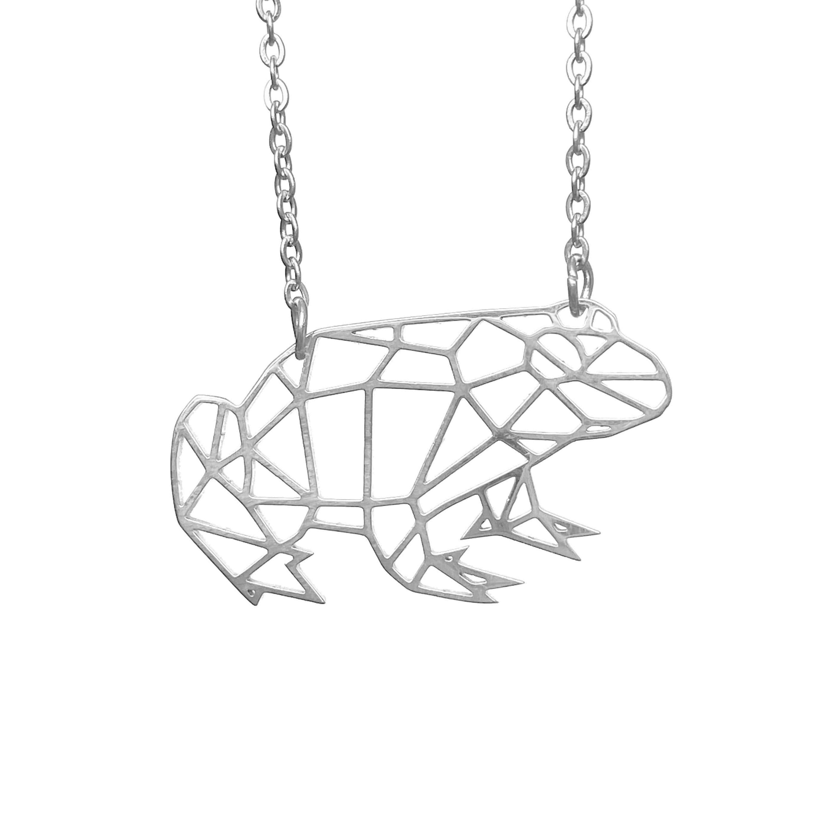 Frog Origami Necklace