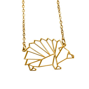 Hedgehog Origami Necklace