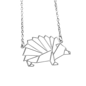 Hedgehog Origami Necklace