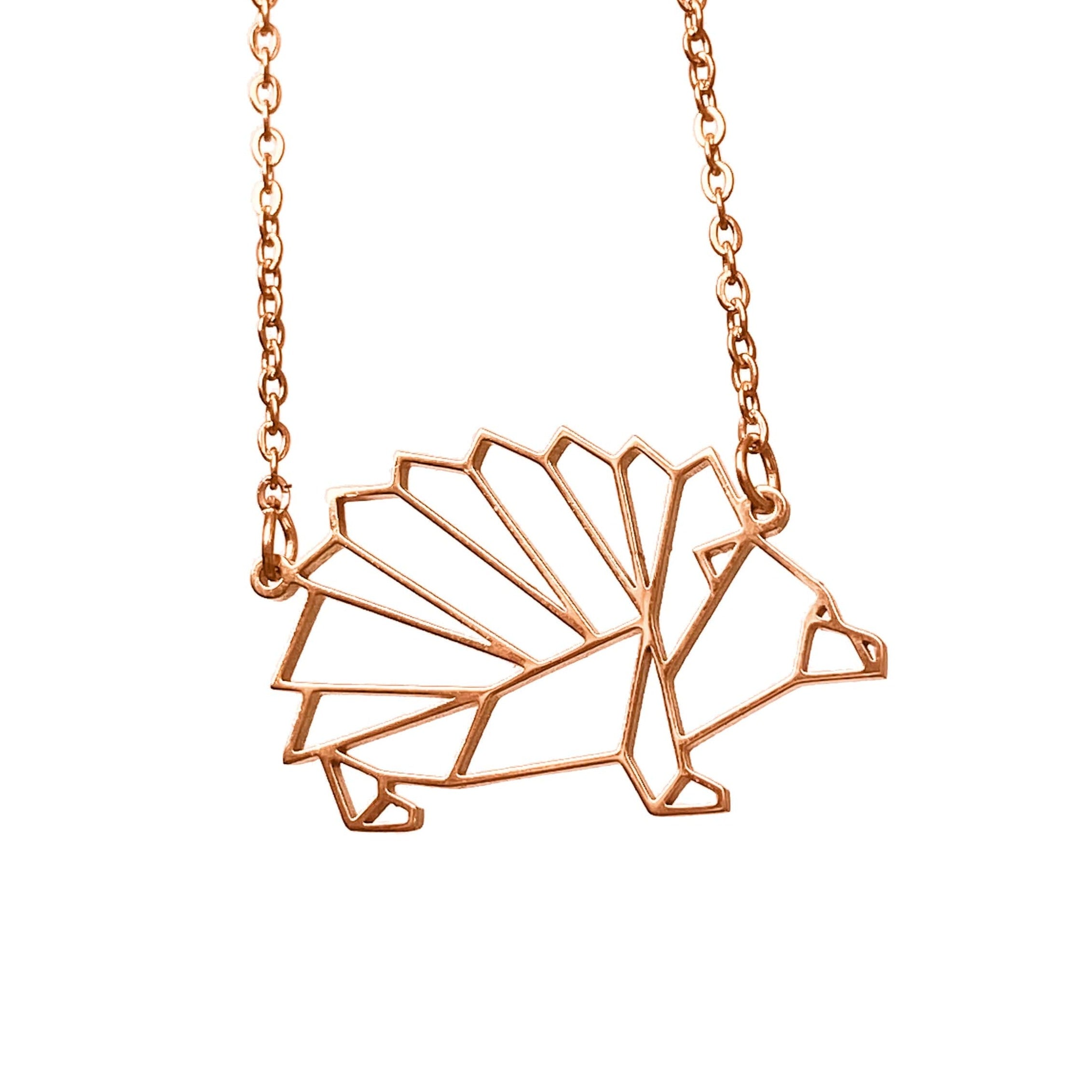 Hedgehog Origami Necklace