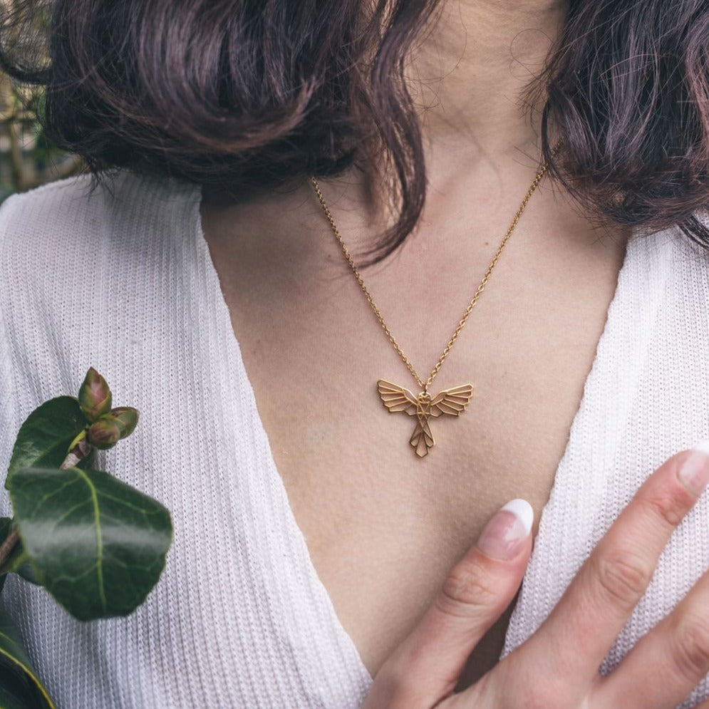 Phoenix Origami Necklace