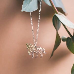 Horse Origami Necklace