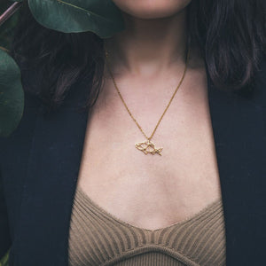 Fish Origami Necklace