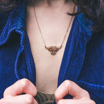 Highland Cow Origami Necklace