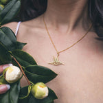 Hummingbird Origami Necklace