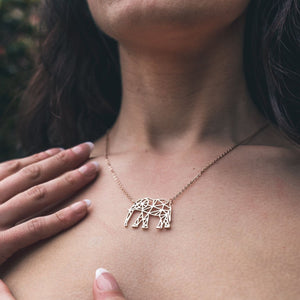 Elephant Origami Necklace