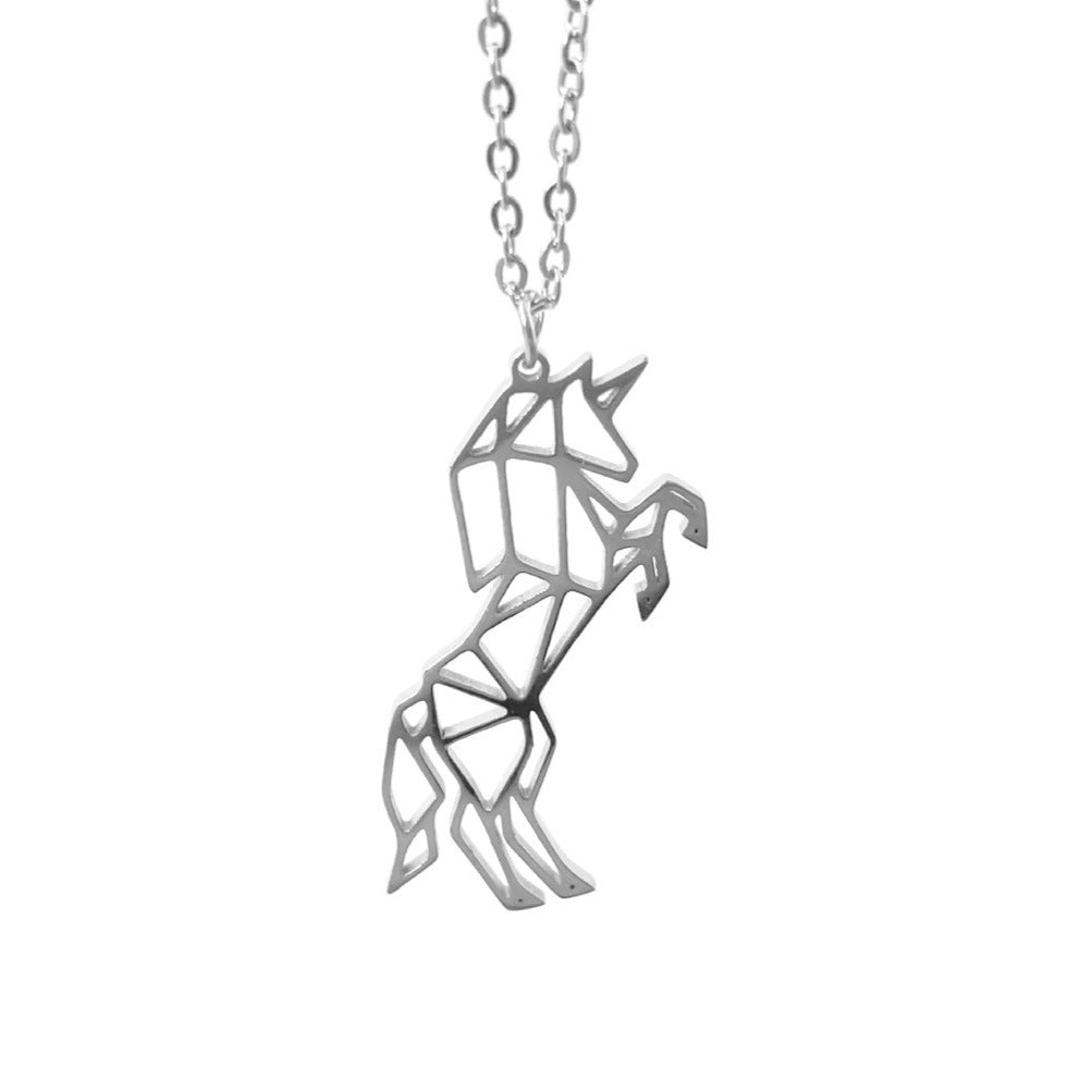 Unicorn Origami Necklace