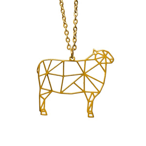 Sheep Origami Necklace