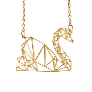 Swan Origami Necklace