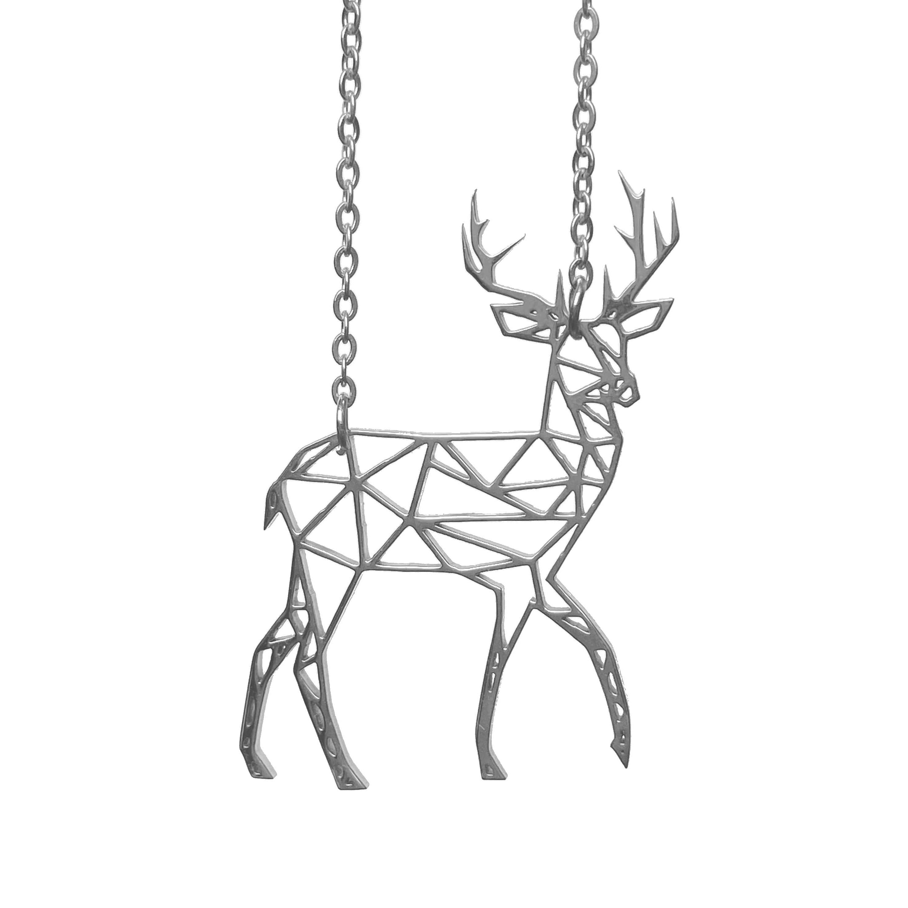 Deer Origami Necklace