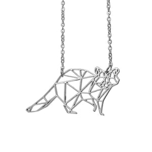 Raccoon Origami Necklace