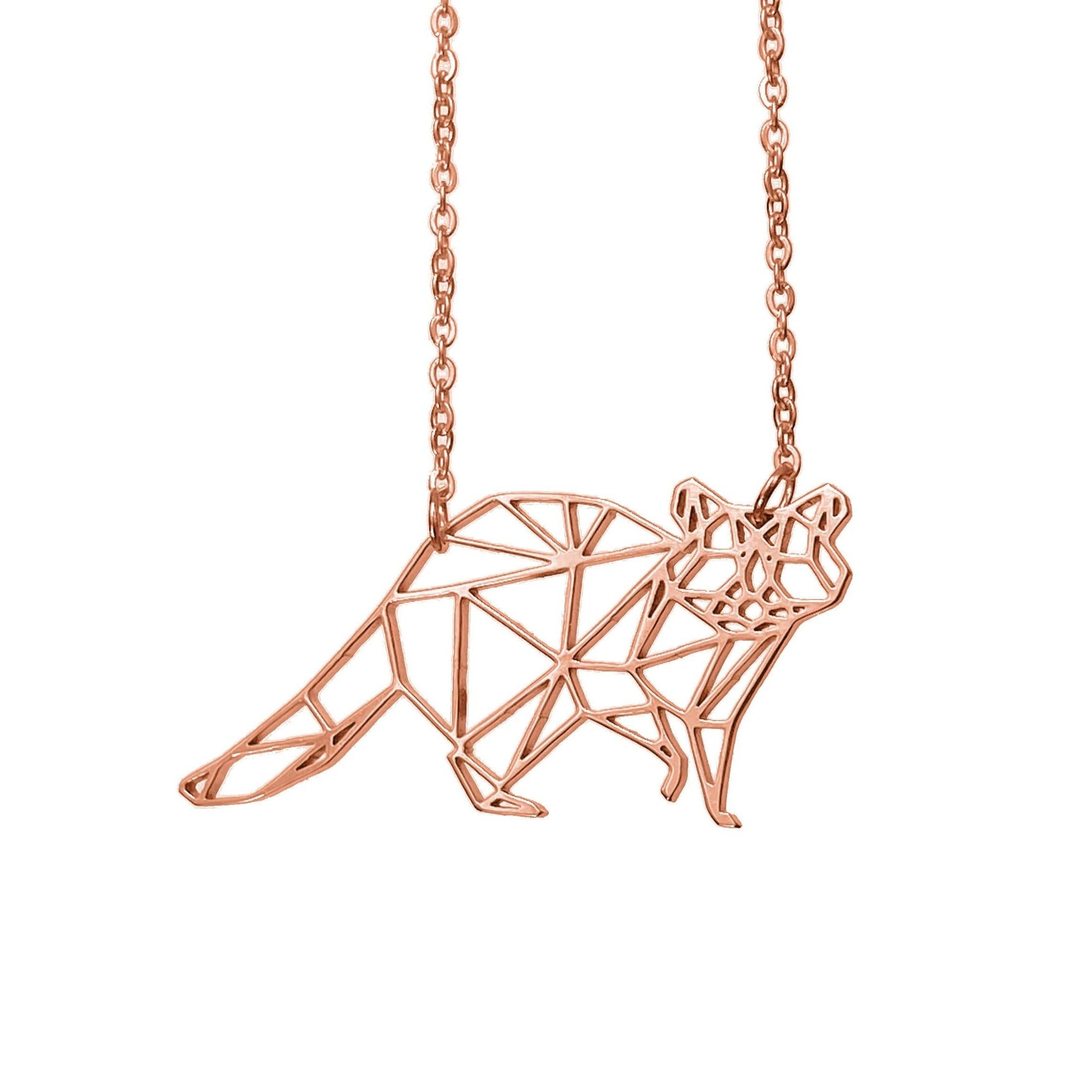 Raccoon Origami Necklace